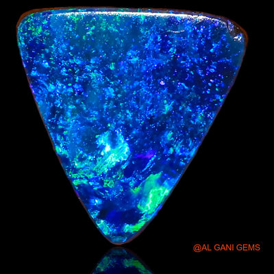 3.00 Cts Lab-Created Australian Doublet Opal Loose Gemstone Trillion Cabochon 12x10x3 mm D-62