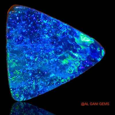 3.00 Cts Lab-Created Australian Doublet Opal Loose Gemstone Trillion Cabochon 12x10x3 mm D-62