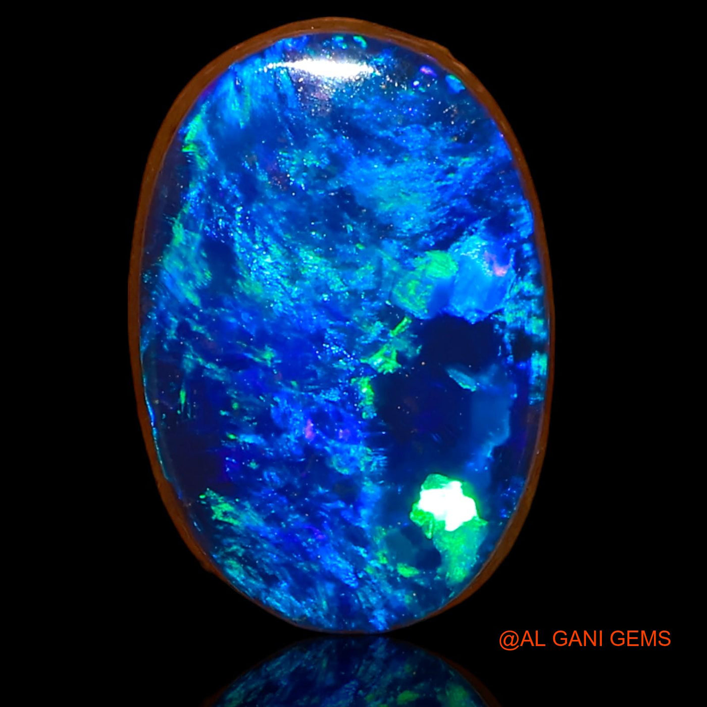 Lab-Created Doublet Opal Gemstone 3.60 Cts Loose Oval Cabochon From Australia 12x8x3 mm D-64