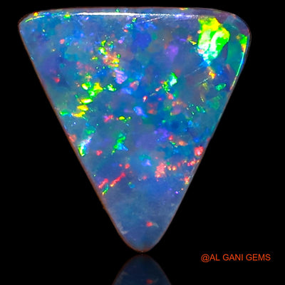 1.90 Cts Lab-Created Australian Doublet Opal Loose Gemstone Trillion Cabochon 9x9x3 mm D-69