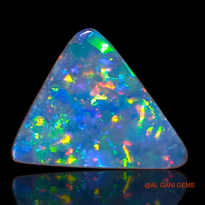 1.90 Cts Lab-Created Australian Doublet Opal Loose Gemstone Trillion Cabochon 9x9x3 mm D-69