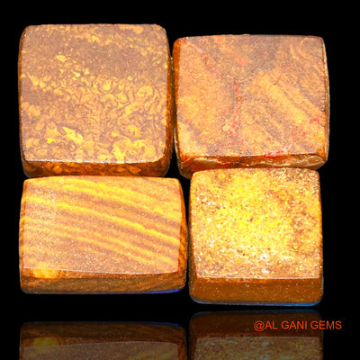 19.40 Cts Lab-Created Australian Doublet Opal Square Cabochon 4 Pcs Loose Gemstone 9X9X3 mm TO 11X10X4 mm D-71