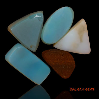 5 Pcs 10.00 Cts Lab-Created Doublet Opal Loose Gemstone Mix Cabochon Wholesale Lot 9X6X3 mm TO 12X8X4 mm D-80