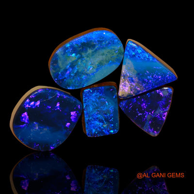 5 Pcs 27.00 Cts Lab-Created Doublet Opal Loose Gemstone Mix Cabochon Wholesale Lot 11X11X4 mm TO 16X11X4 mm D-81