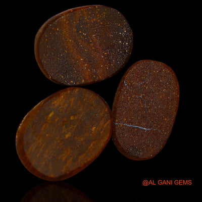 15.50 Cts Lab-Created Australian Doublet Opal Oval Cabochon 3 Pcs Loose Gemstone 14X9X3 mm TO 14X11X4 mm D-83