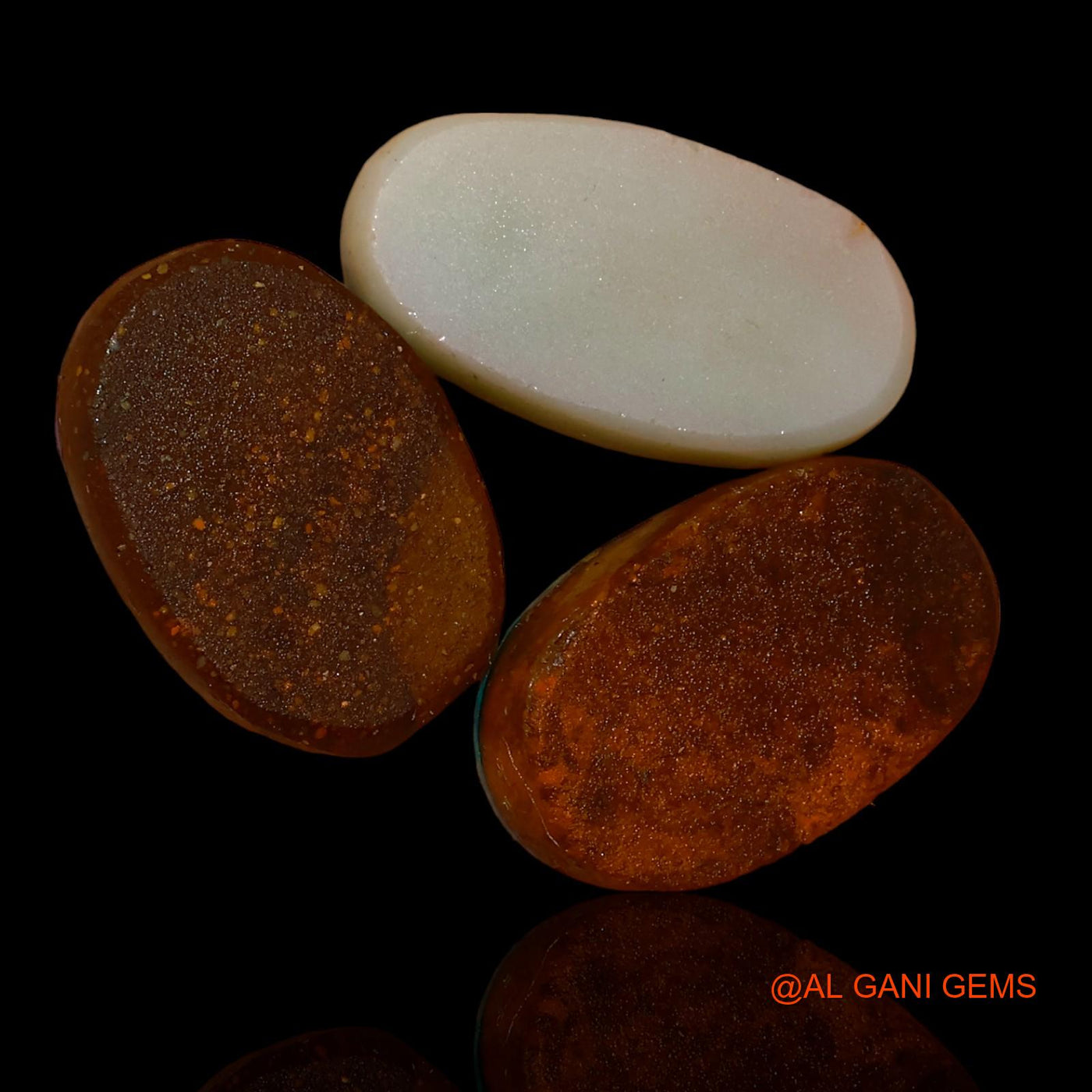3 Pcs 12.80 Cts Lab-Created Australian Doublet Opal Loose Gemstone Oval Cabochon 13X9X3 mm TO 15X9X4 mm D-84
