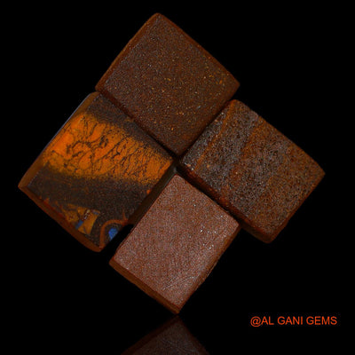 4 Pcs Lab-Created Doublet Opal Gemstone 16.50 Cts Loose Square Cabochon From Australia 10X9X3 mm TO 12X9X4 mm D-90