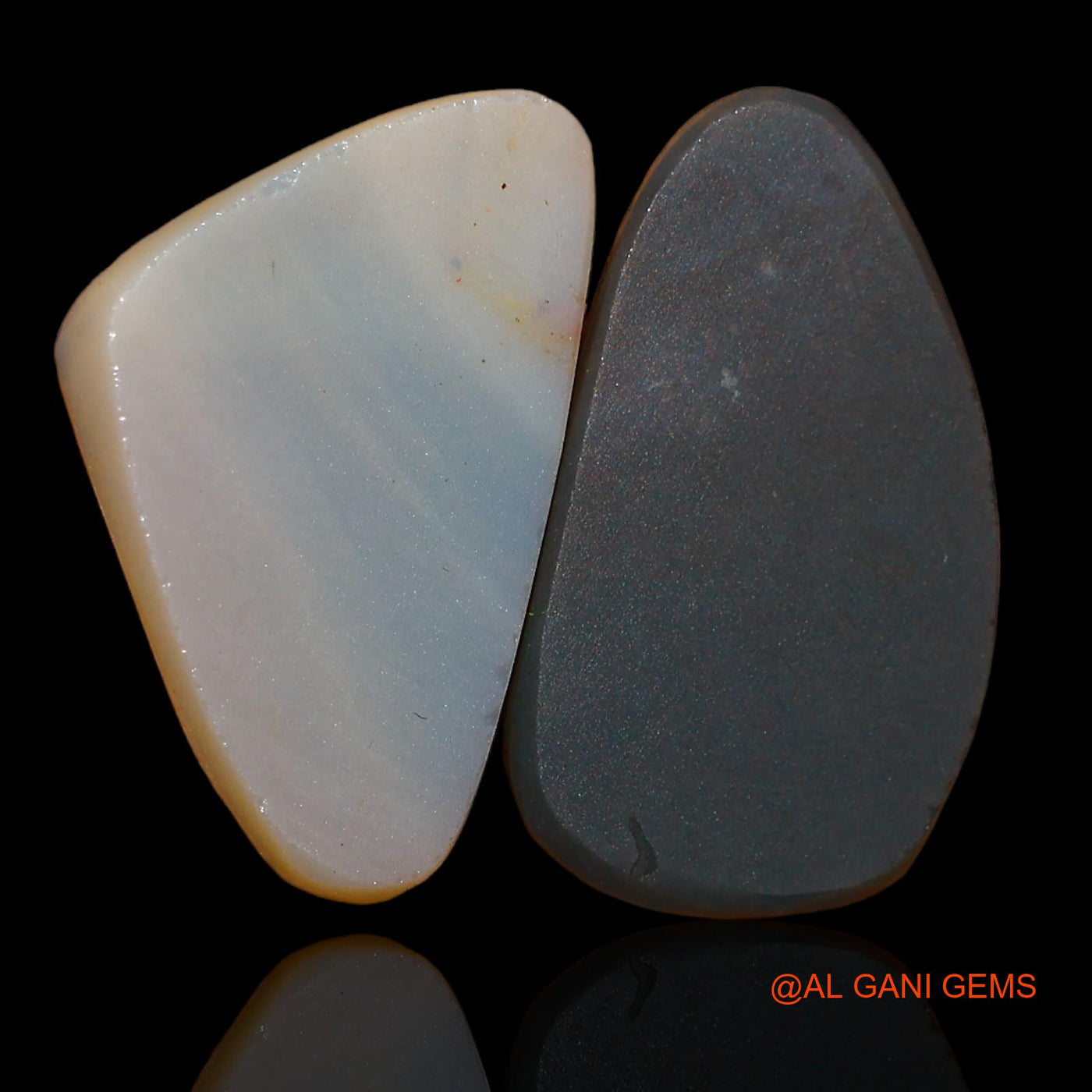 2 Pcs 13.80 Cts Lab-Created Australian Doublet Opal Loose Gemstone Fancy Cabochon 21X12X3 mm TO 21X13X4 mm D-92