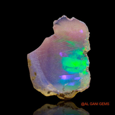 Natural Fire Opal Gemstone 5.00 Cts Loose Fancy Rough From Ethiopia 22x17x4 mm E-101
