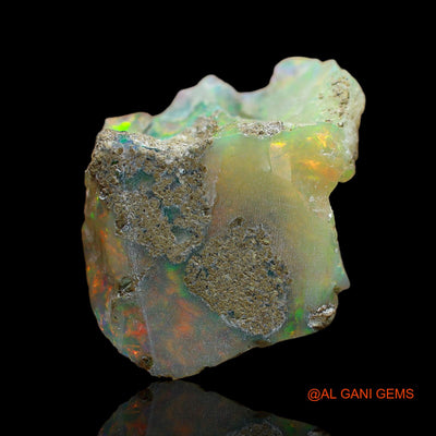 Natural Fire Opal Gemstone 11.00 Cts Loose Fancy Rough From Ethiopia 21x17x9 mm E-102