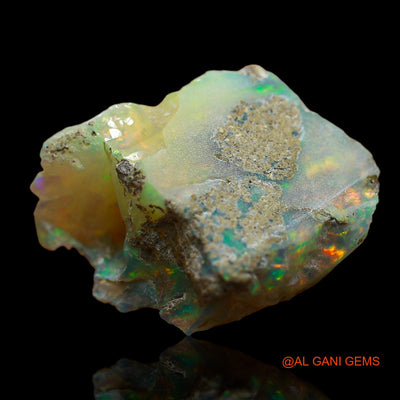 Natural Fire Opal Gemstone 11.00 Cts Loose Fancy Rough From Ethiopia 21x17x9 mm E-102