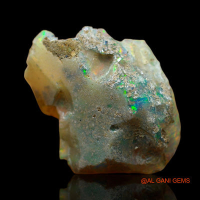 Natural Fire Opal Gemstone 11.00 Cts Loose Fancy Rough From Ethiopia 21x17x9 mm E-102