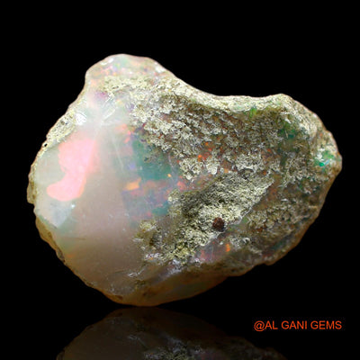 Natural Untreated Fire Opal Loose Gemstone Fancy Rough From Ethiopia 12.00 Cts 19x15x10 mm E-107