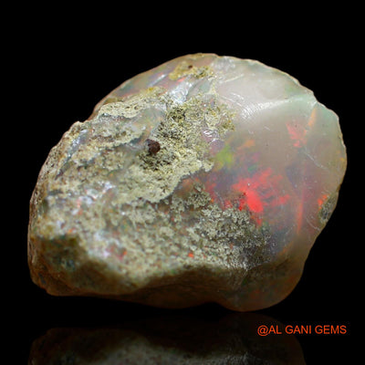 Natural Untreated Fire Opal Loose Gemstone Fancy Rough From Ethiopia 12.00 Cts 19x15x10 mm E-107