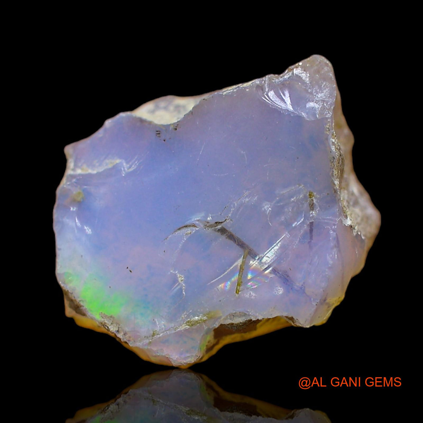 Natural Untreated Fire Opal Loose Gemstone Fancy Rough From Ethiopia 13.00 Cts 16x13x11 mm E-109