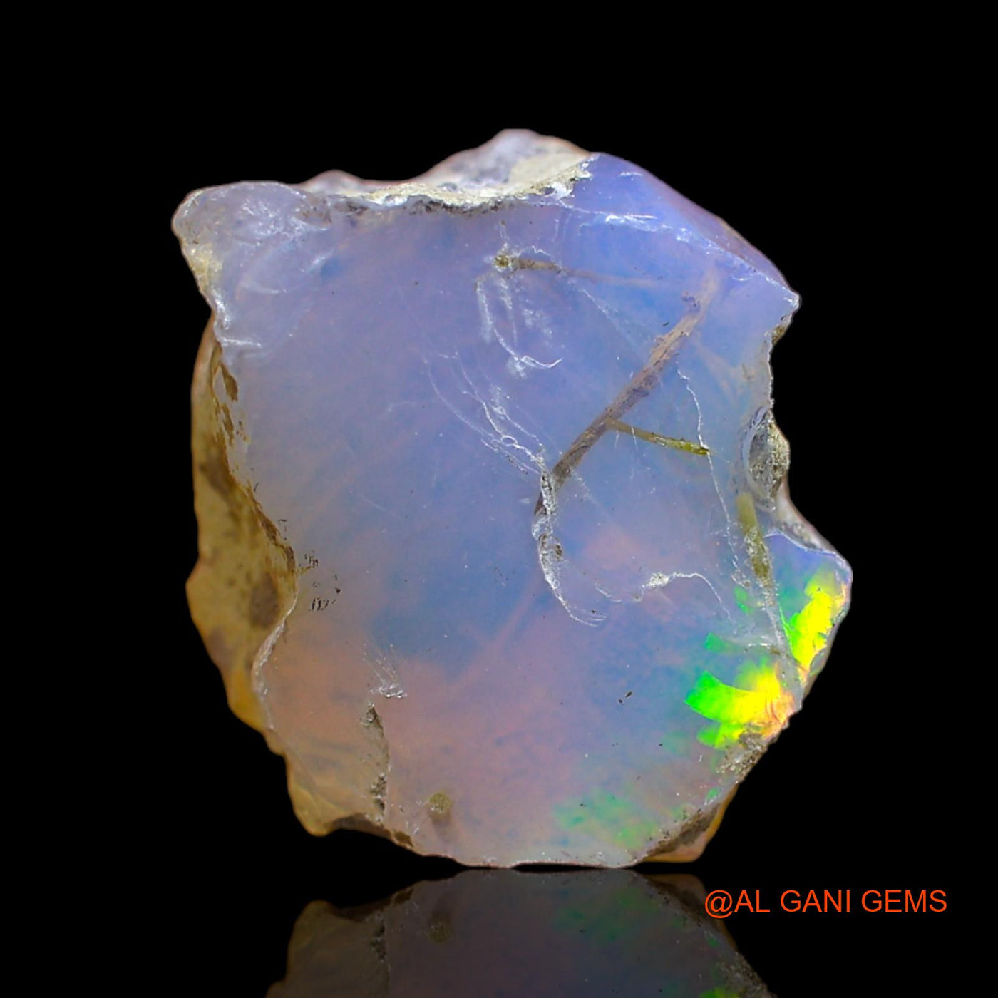 Natural Untreated Fire Opal Loose Gemstone Fancy Rough From Ethiopia 13.00 Cts 16x13x11 mm E-109