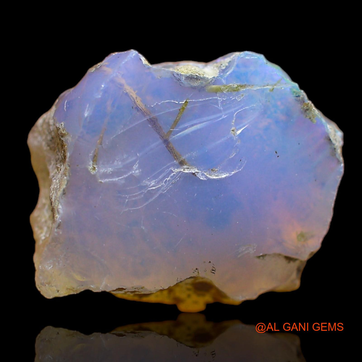 Natural Untreated Fire Opal Loose Gemstone Fancy Rough From Ethiopia 13.00 Cts 16x13x11 mm E-109