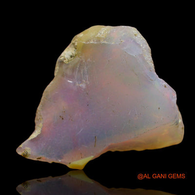 Natural Fire Opal Gemstone 6.00 Cts Loose Fancy Rough From Ethiopia 19x14x8 mm E-111