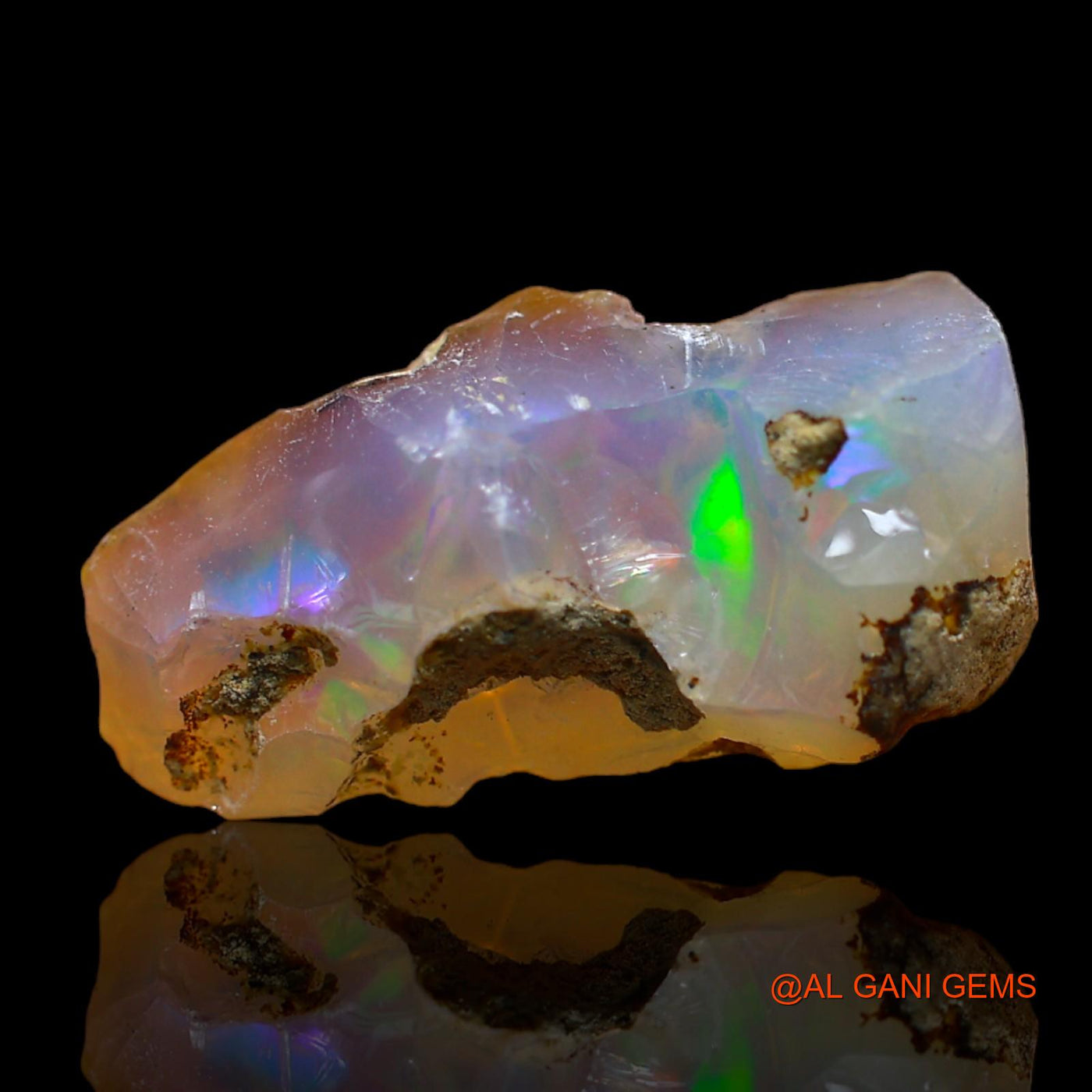 7.00 Cts Natural Ethiopian Fire Opal Loose Gemstone Fancy Rough 20x9x8 mm E-113