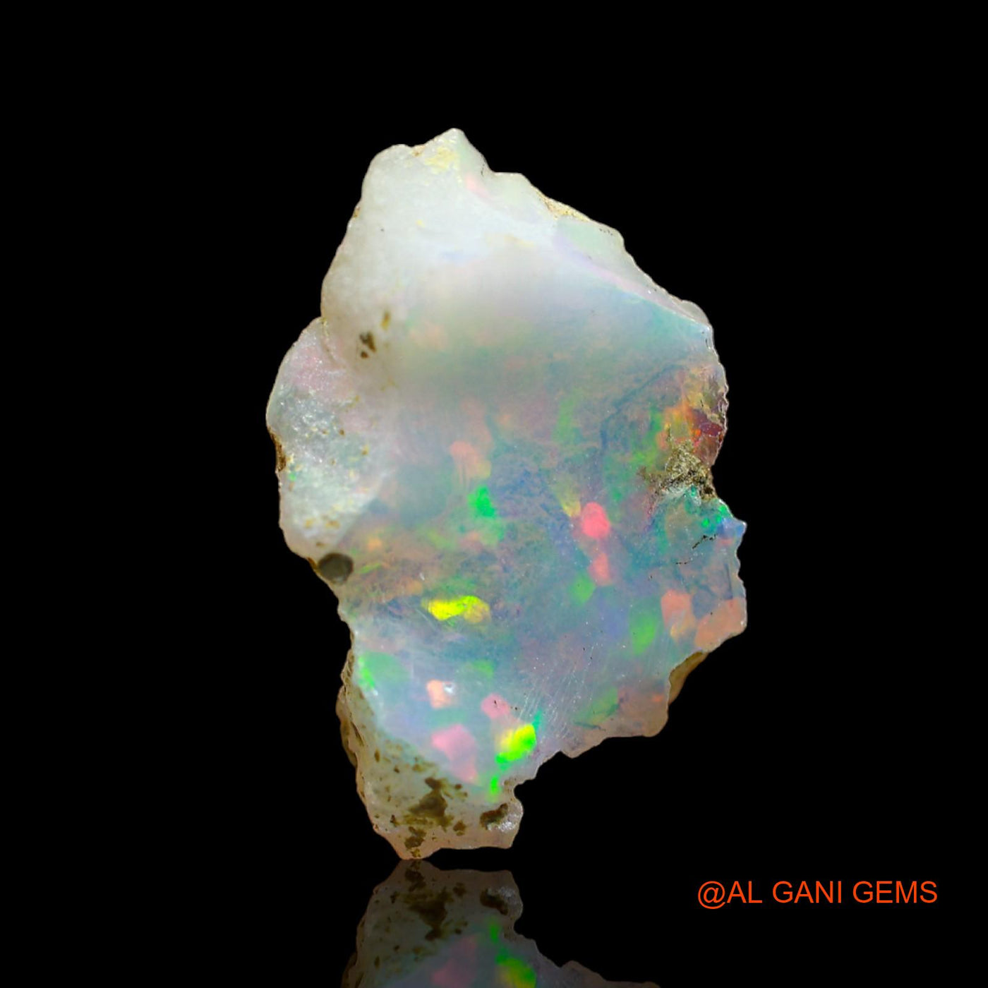 Natural Untreated Fire Opal Loose Gemstone Fancy Rough From Ethiopia 4.00 Cts 20x13x6 mm E-114