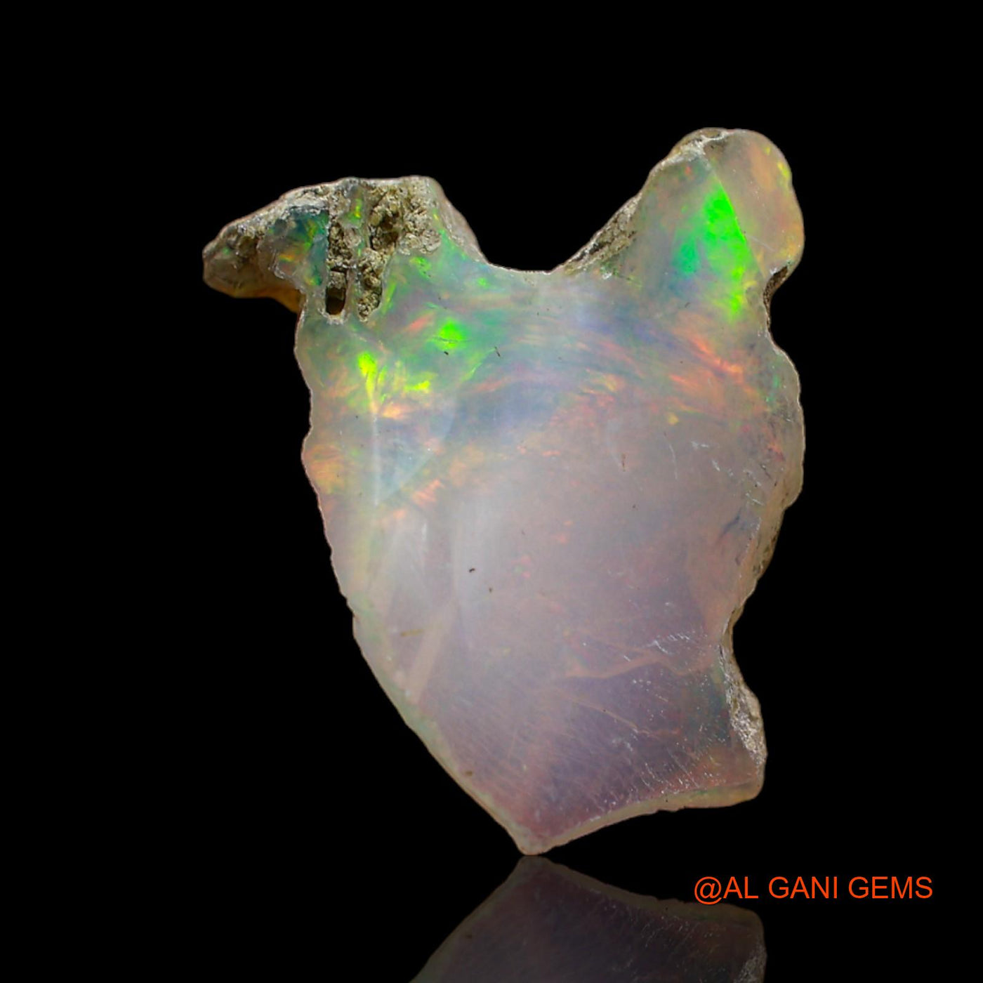4.00 Cts Natural Ethiopian Fire Opal Loose Gemstone Fancy Rough 16x14x5 mm E-119