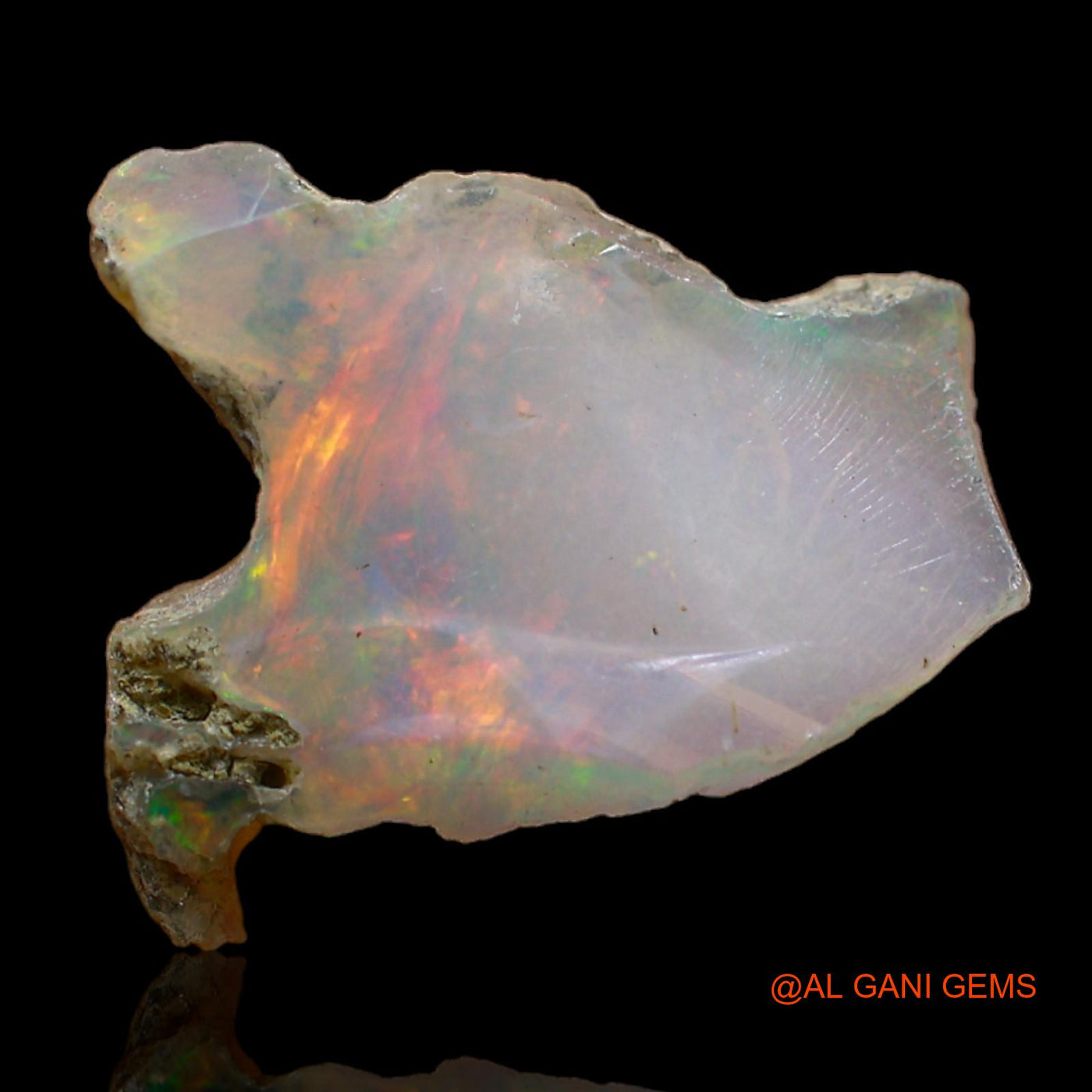 4.00 Cts Natural Ethiopian Fire Opal Loose Gemstone Fancy Rough 16x14x5 mm E-119