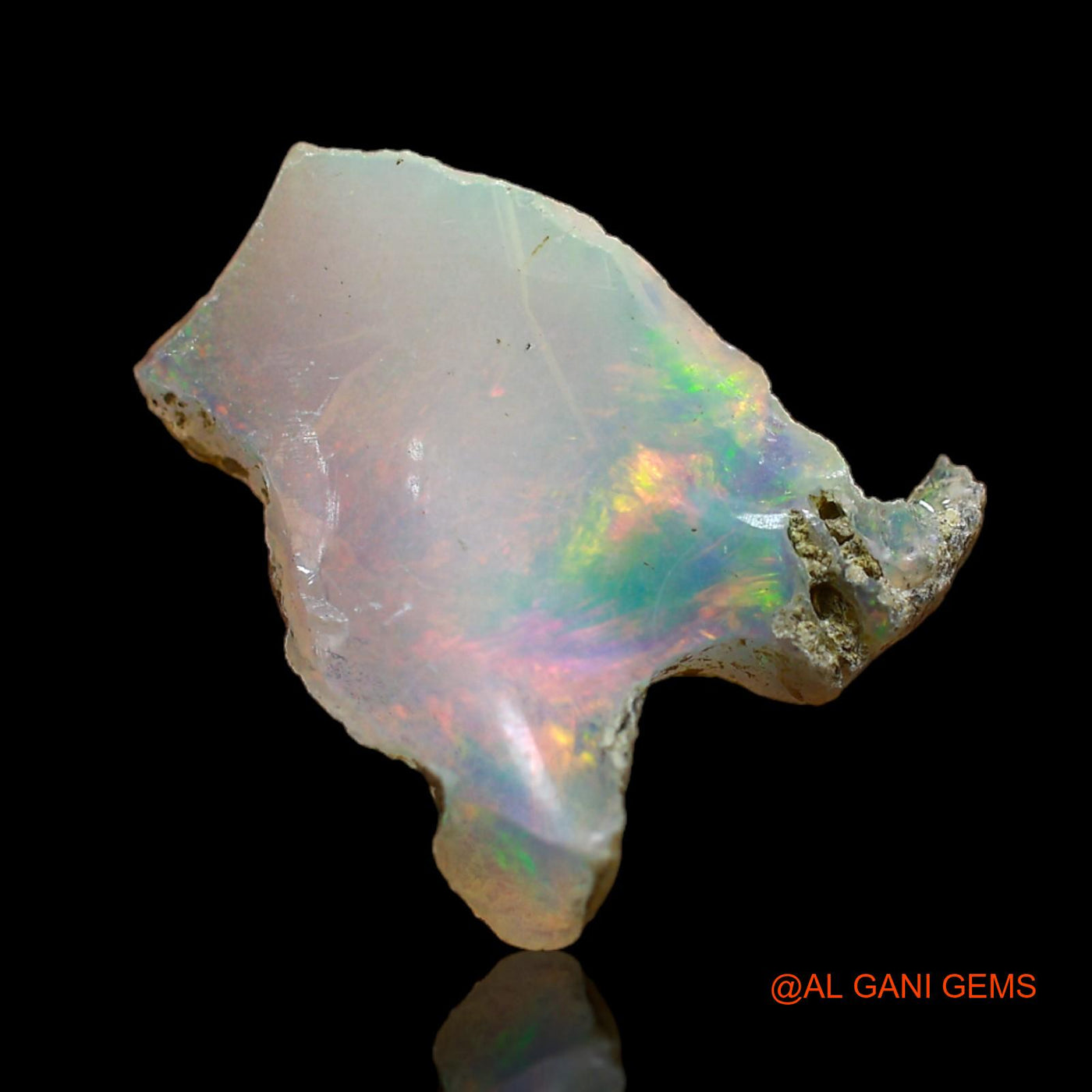 4.00 Cts Natural Ethiopian Fire Opal Loose Gemstone Fancy Rough 16x14x5 mm E-119