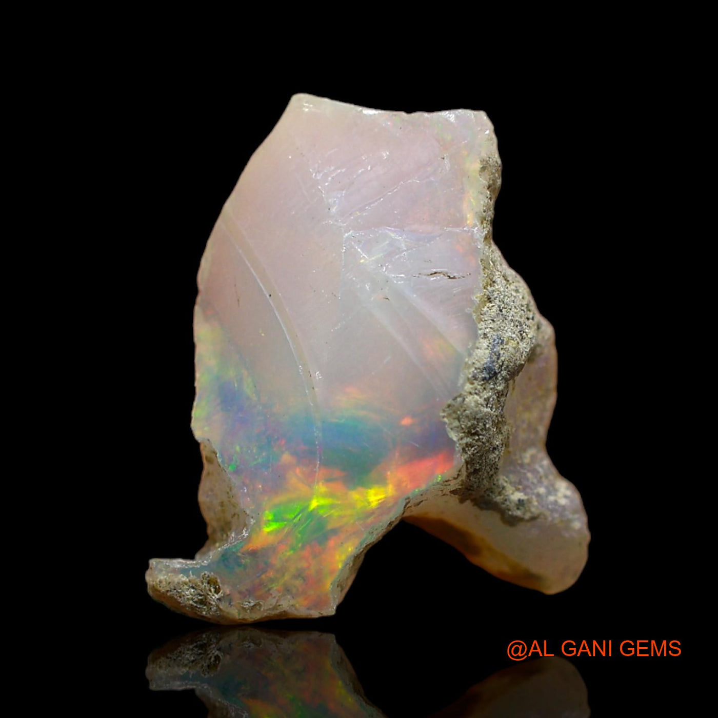 4.00 Cts Natural Ethiopian Fire Opal Loose Gemstone Fancy Rough 16x14x5 mm E-119