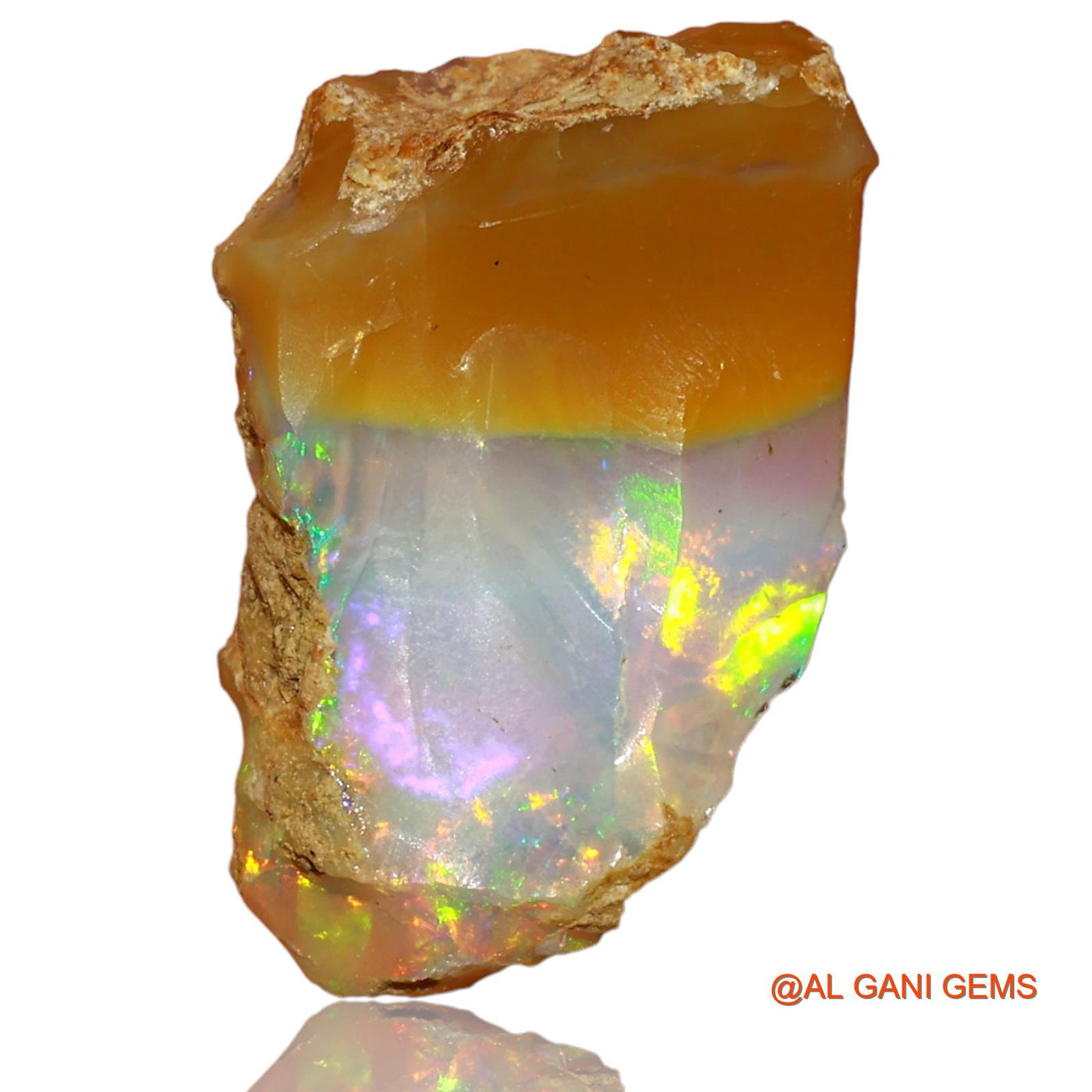 9.00 Cts Natural Ethiopian Fire Opal Loose Gemstone Fancy Rough 19x13x6 mm E-11