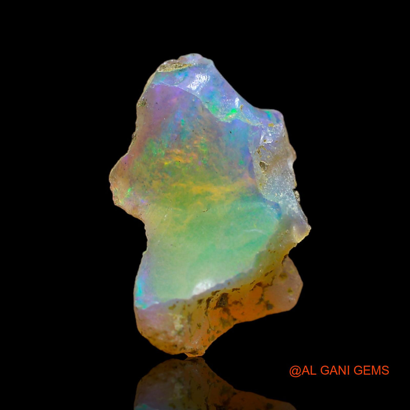5.00 Cts Natural Ethiopian Fire Opal Loose Gemstone Fancy Rough 18x11x7 mm E-120