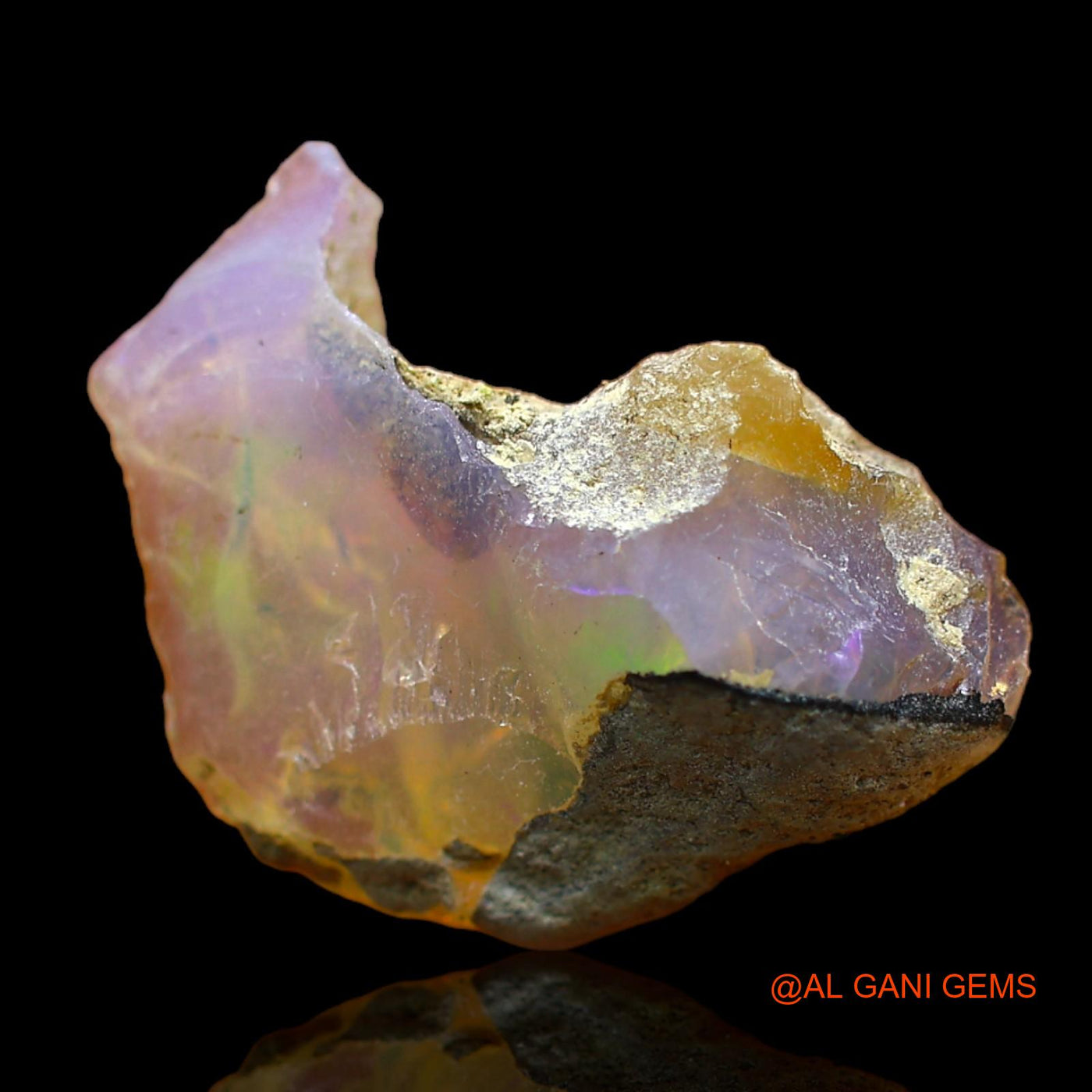 Natural Fire Opal Gemstone 5.00 Cts Loose Fancy Rough From Ethiopia 20x13x7 mm E-121