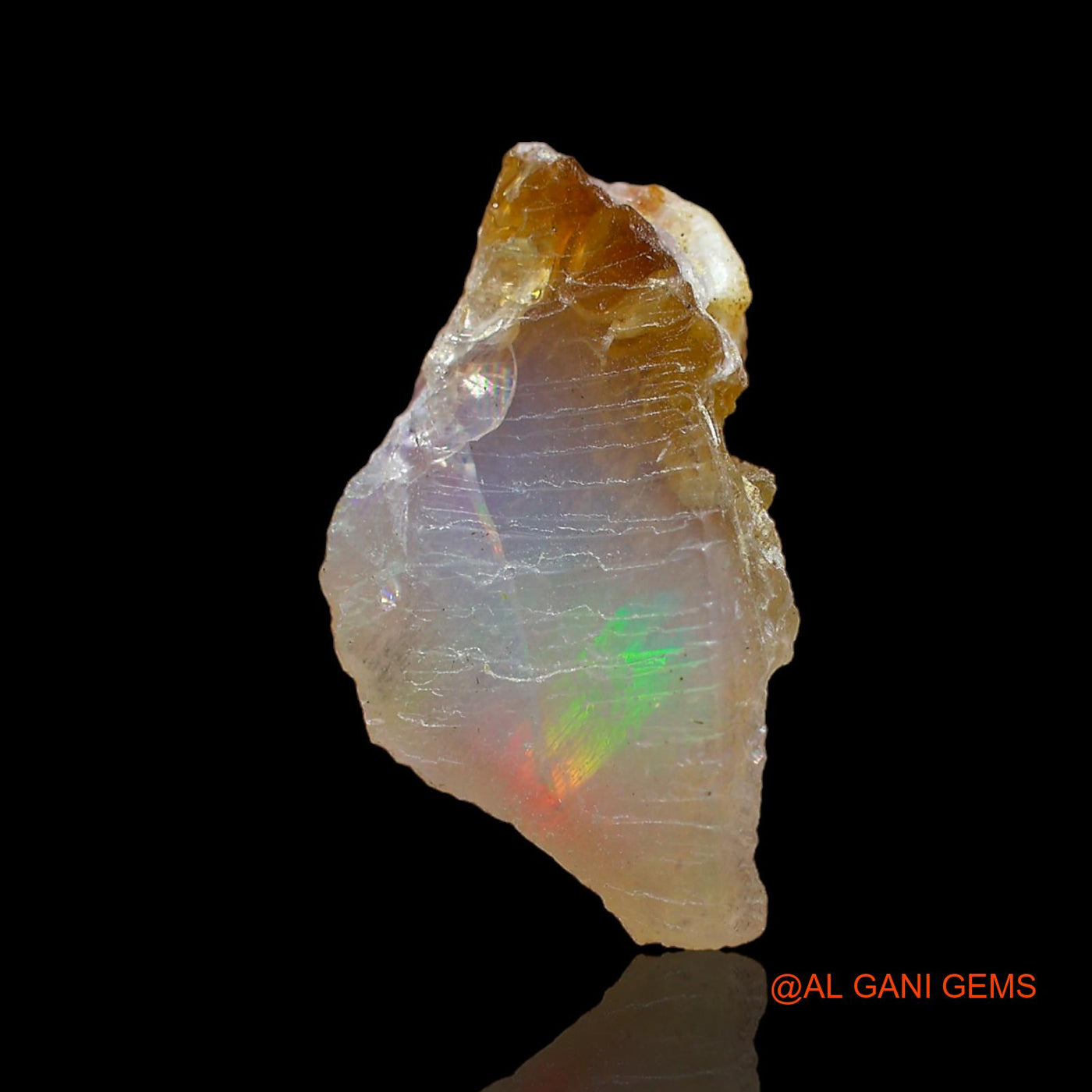 6.00 Cts Unheated Ethiopian Fire Opal Loose Gemstone Fancy Rough Natural 21x11x6 mm E-122