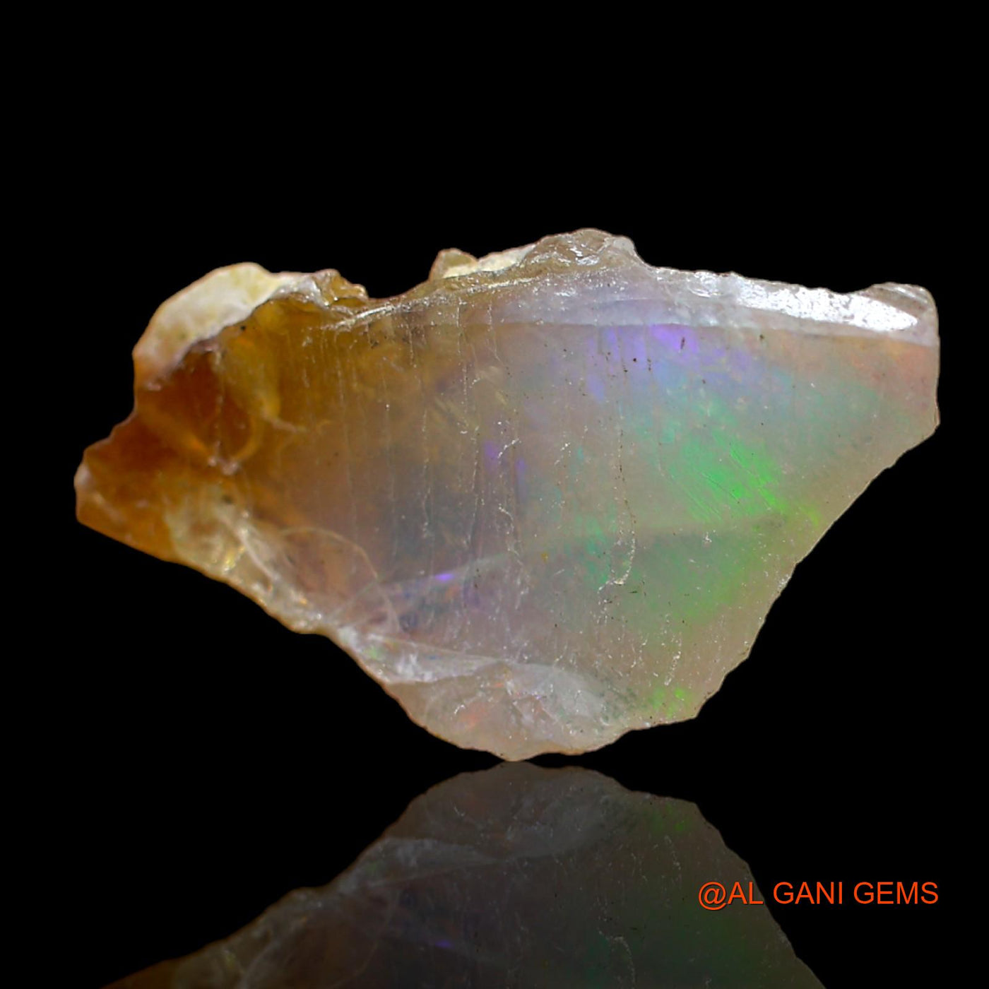 6.00 Cts Unheated Ethiopian Fire Opal Loose Gemstone Fancy Rough Natural 21x11x6 mm E-122