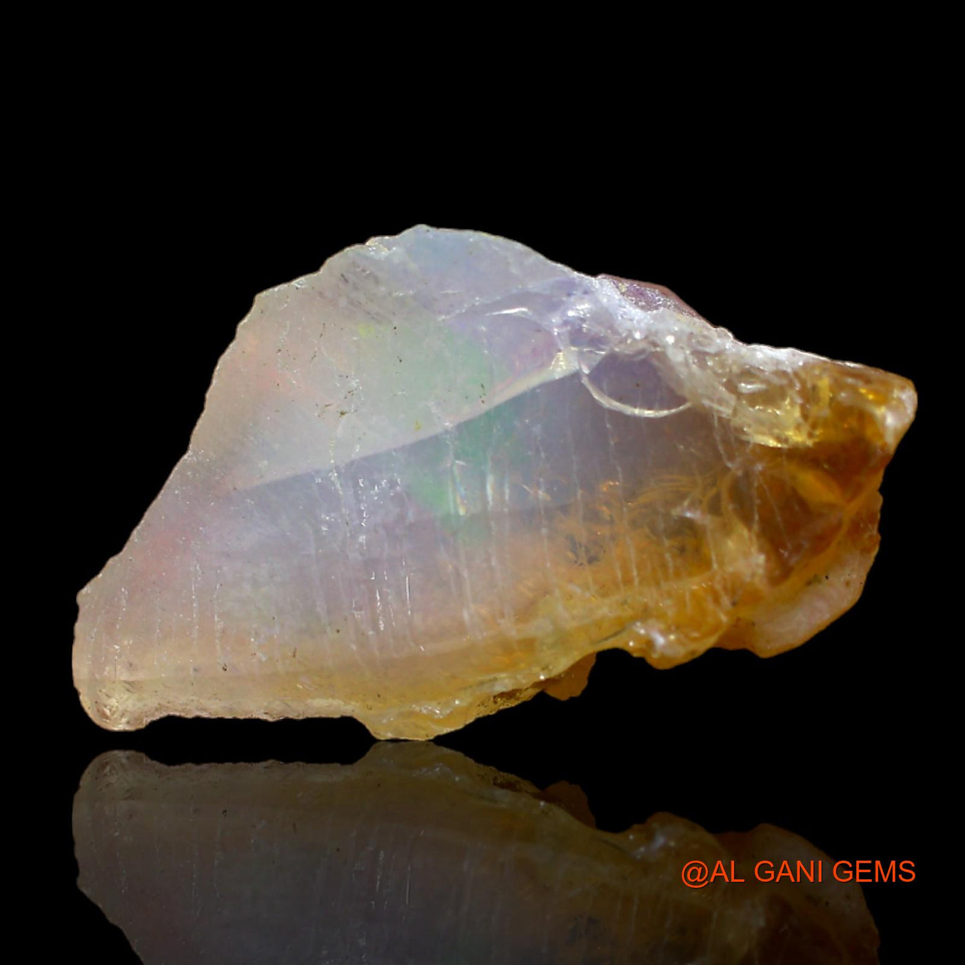 6.00 Cts Unheated Ethiopian Fire Opal Loose Gemstone Fancy Rough Natural 21x11x6 mm E-122