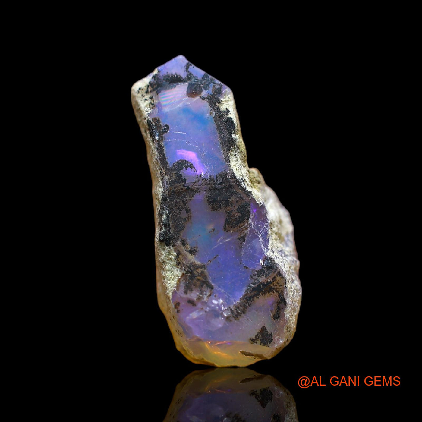 7.00 Cts Unheated Ethiopian Fire Opal Loose Gemstone Fancy Rough Natural 20x9x7 mm E-125