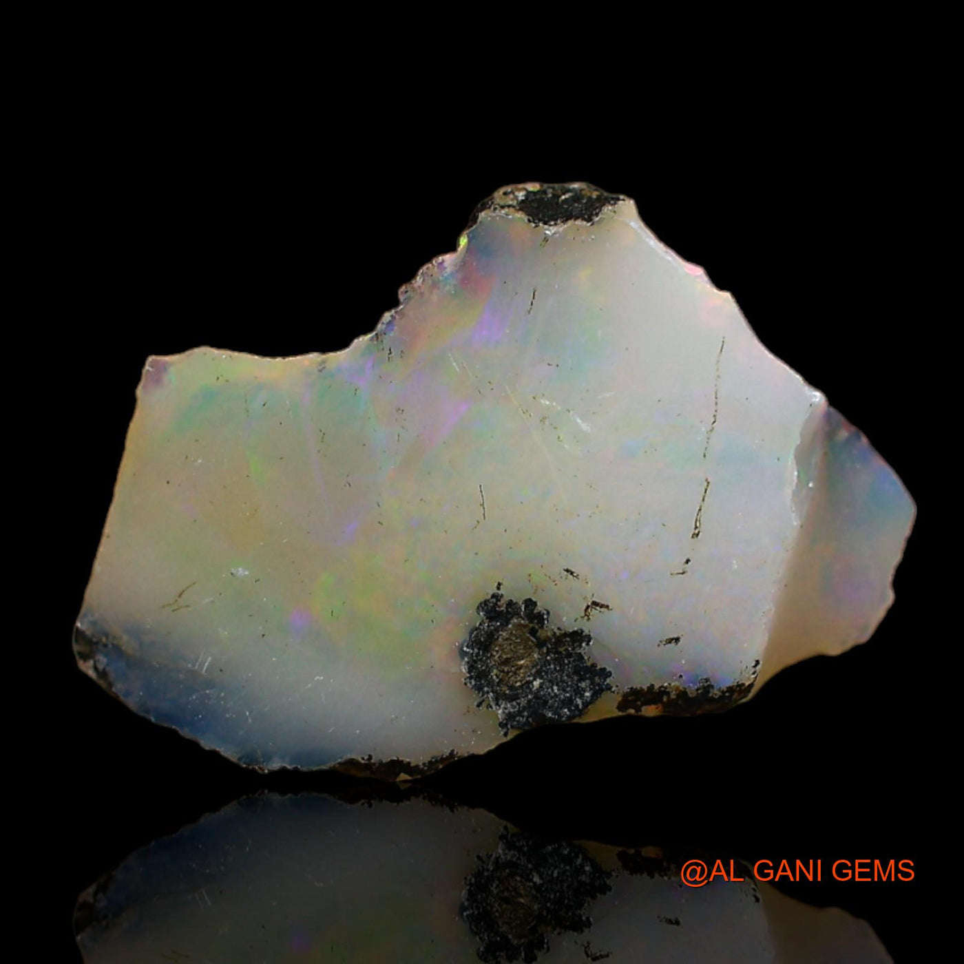 Natural Untreated Fire Opal Loose Gemstone Fancy Rough From Ethiopia 5.00 Cts 18x11x7 mm E-127
