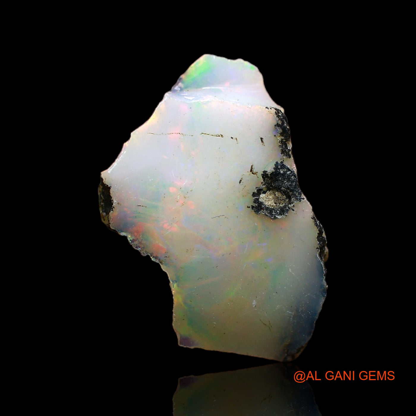 Natural Untreated Fire Opal Loose Gemstone Fancy Rough From Ethiopia 5.00 Cts 18x11x7 mm E-127