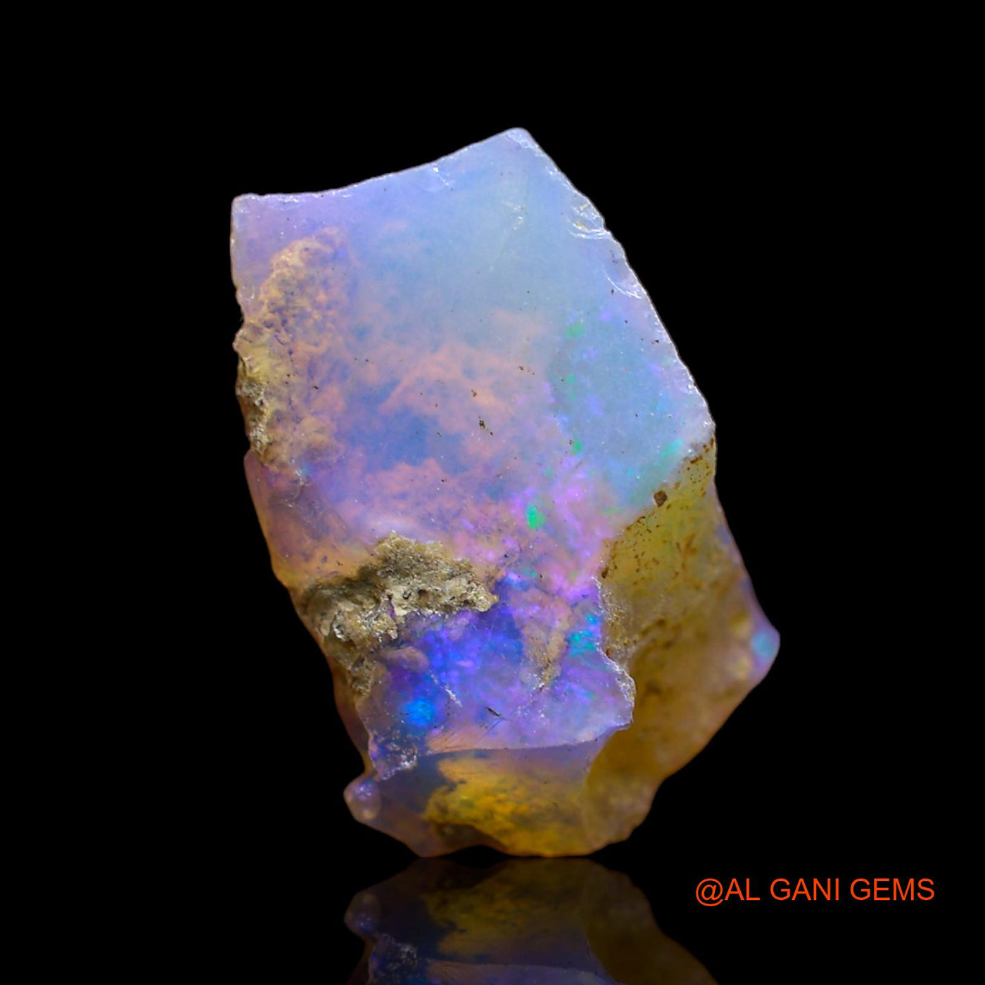 Natural Fire Opal Gemstone 7.00 Cts Loose Fancy Rough From Ethiopia 17x10x10 mm E-129