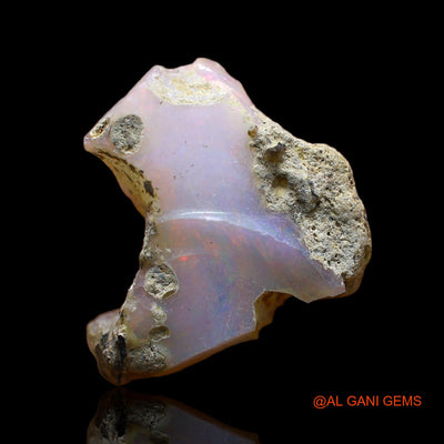 Natural Fire Opal Gemstone 4.00 Cts Loose Fancy Rough From Ethiopia 17x16x5 mm E-130