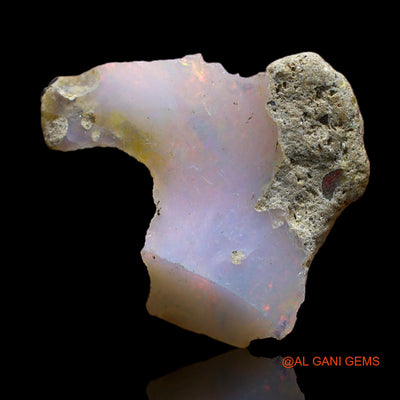 Natural Fire Opal Gemstone 4.00 Cts Loose Fancy Rough From Ethiopia 17x16x5 mm E-130
