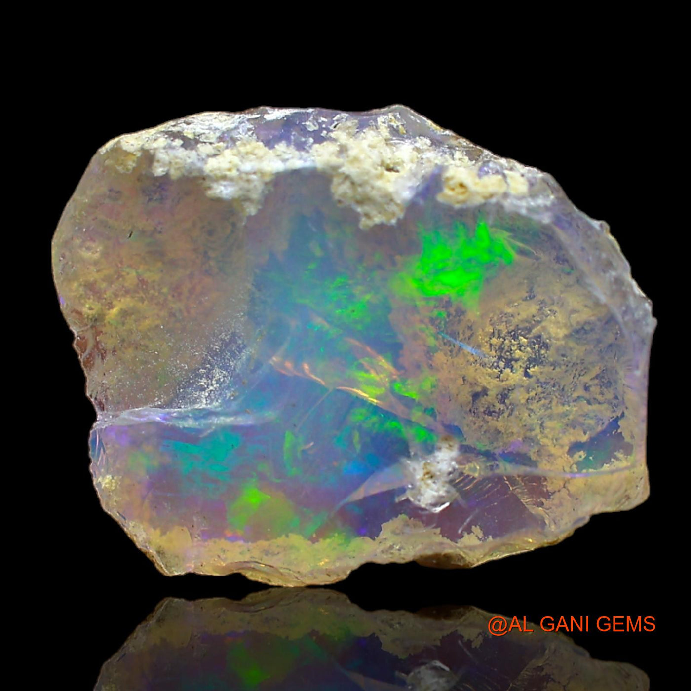 5.00 Cts Unheated Ethiopian Fire Opal Loose Gemstone Fancy Rough Natural 16x13x6 mm E-137
