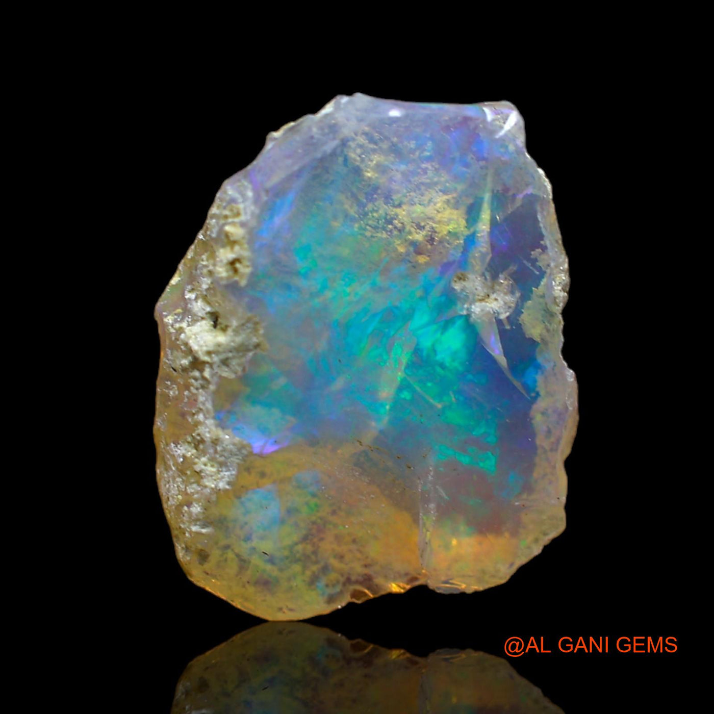 5.00 Cts Unheated Ethiopian Fire Opal Loose Gemstone Fancy Rough Natural 16x13x6 mm E-137
