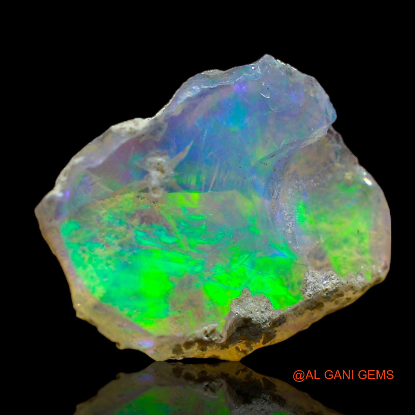 5.00 Cts Unheated Ethiopian Fire Opal Loose Gemstone Fancy Rough Natural 16x13x6 mm E-137