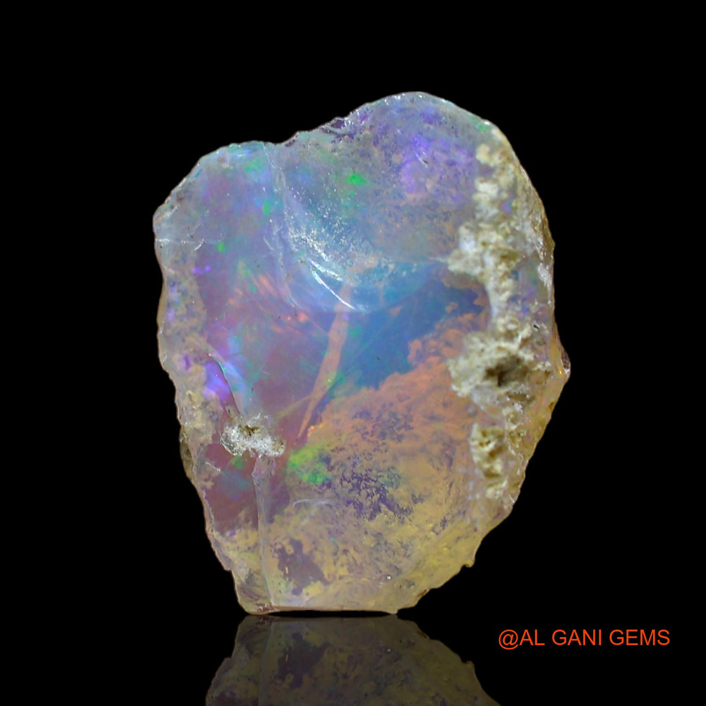 5.00 Cts Unheated Ethiopian Fire Opal Loose Gemstone Fancy Rough Natural 16x13x6 mm E-137