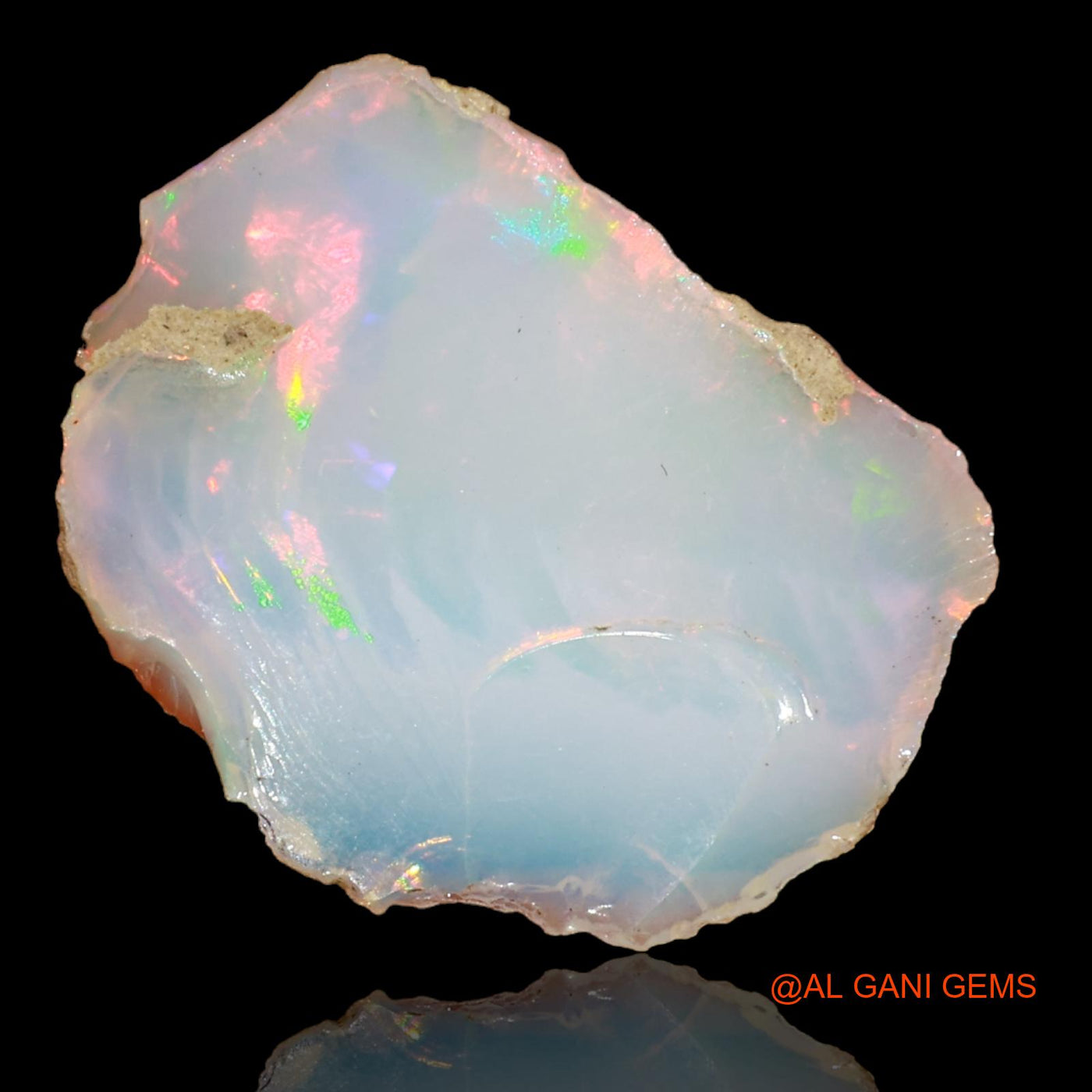 Natural Fire Opal Gemstone 6.00 Cts Loose Fancy Rough From Ethiopia 20x15x3 mm E-13