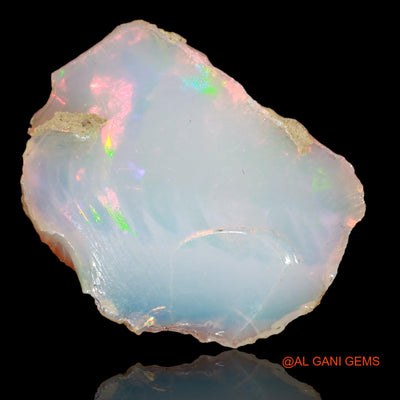 Natural Fire Opal Gemstone 6.00 Cts Loose Fancy Rough From Ethiopia 20x15x3 mm E-13