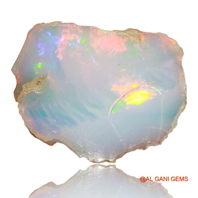 Natural Fire Opal Gemstone 6.00 Cts Loose Fancy Rough From Ethiopia 20x15x3 mm E-13