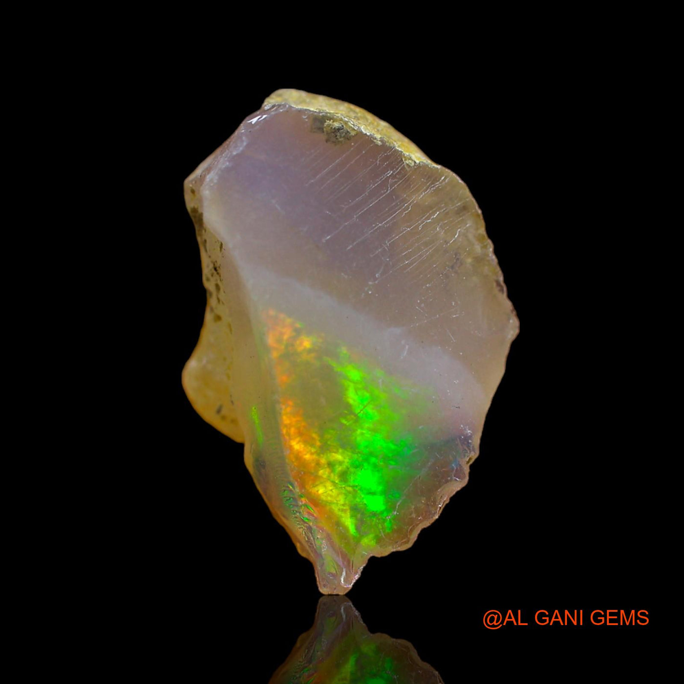 5.00 Cts Natural Ethiopian Fire Opal Loose Gemstone Fancy Rough 18x10x8 mm E-140