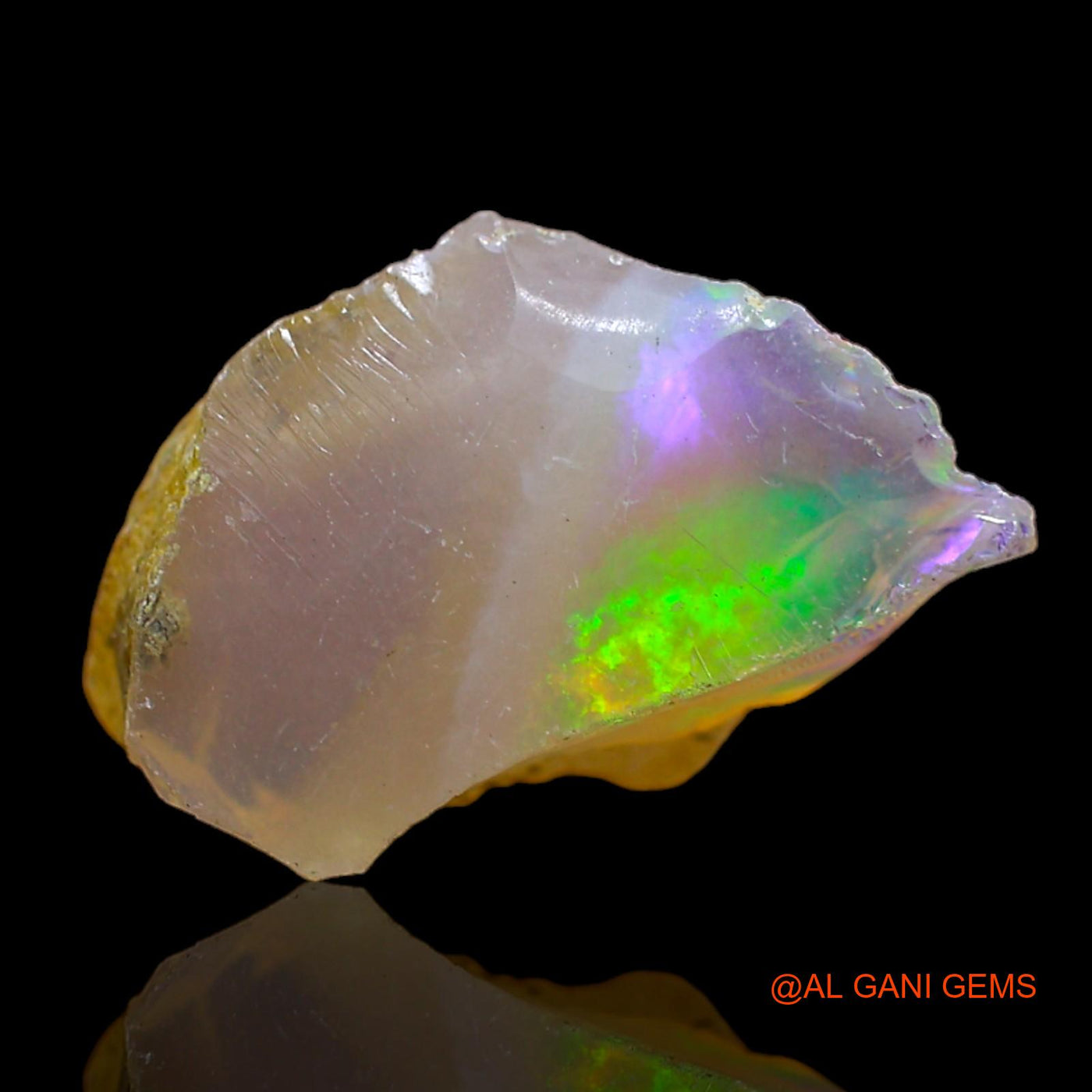 5.00 Cts Natural Ethiopian Fire Opal Loose Gemstone Fancy Rough 18x10x8 mm E-140