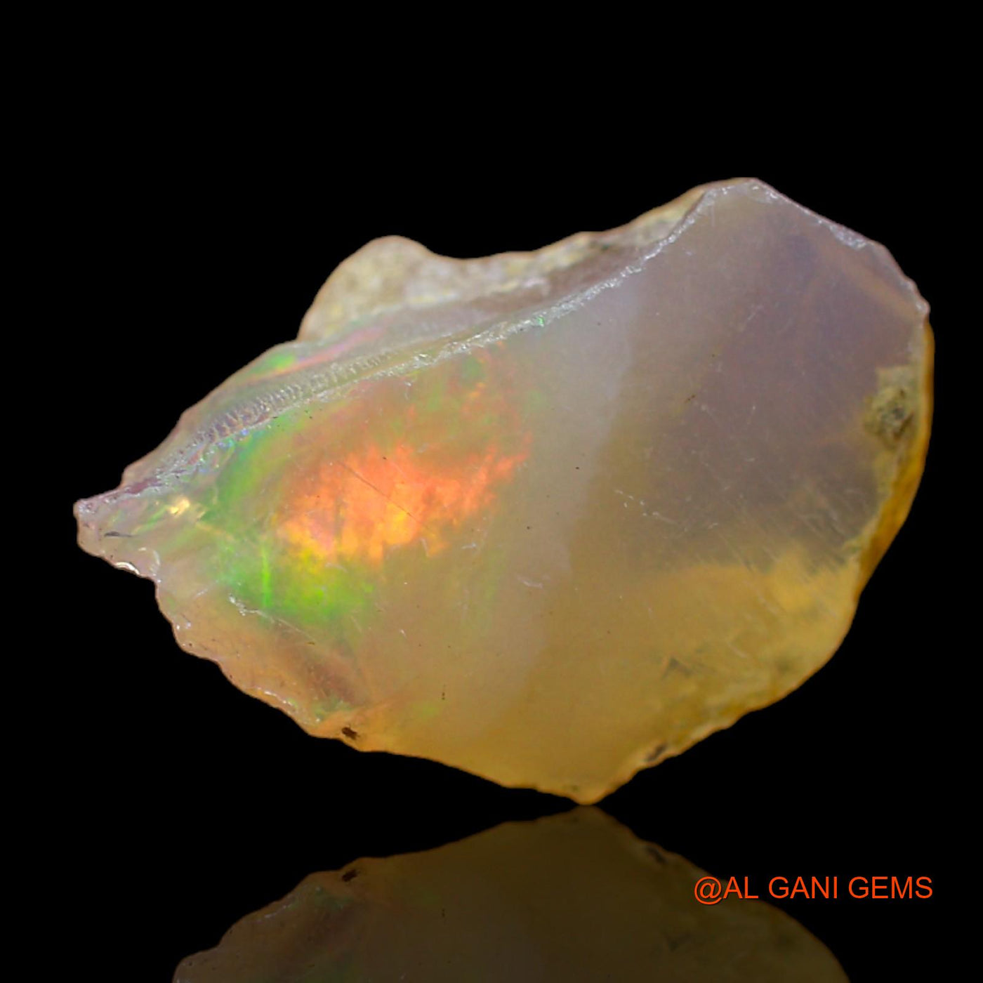 5.00 Cts Natural Ethiopian Fire Opal Loose Gemstone Fancy Rough 18x10x8 mm E-140